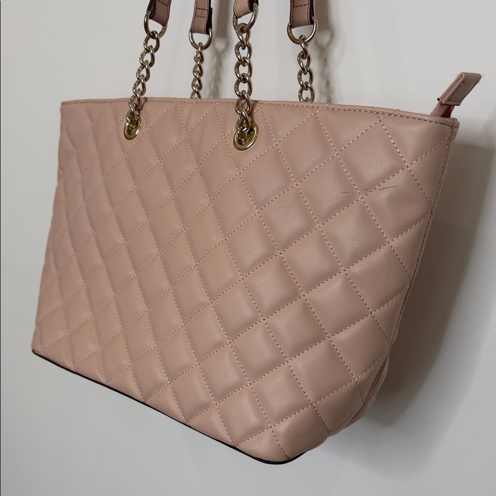 Quilted Tote Bag in Blush - Picture 3 of 9